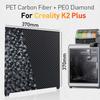 Black PEI Frosted Build Plate 370x370mm High Strength & Wear Resistance Easy Mode Steel Sheet for K2 For Creality K2 Plus
