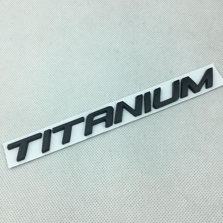 1X 3D Metal TITANIUM LOGO REAR BOOT FENDER BADGE EMBLEM For Ecosport Fiesta Focus Mondeo Edge Escape Kuga Galaxy 2014+