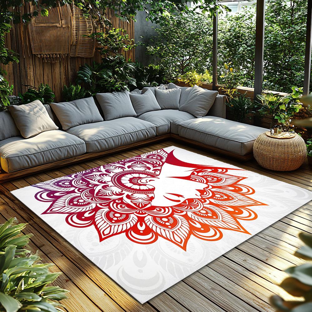Boho Teppich Innen Außen Matte Waschbar Rutschfest Bereichsteppich Wohnzimmer Schlafzimmer Dekor Modern Geometrisches Muster Haus Akzentteppich Geschenk