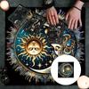 Sun Moon Pattern Astrology Tablecloth Altars Cloth Square Divinations Card Table Cloth Witchcrafts Deck Cloth