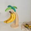 Banana Wooden Hanging Rack Kitchen Storage Organizer Decorative Fruit Display Vertical Holder Countertop Decor