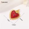 14K Gold Plated Brass Zircon Heart Charms Pendant For Jewelry Making Accessories Women DIY Love Necklaces Findings