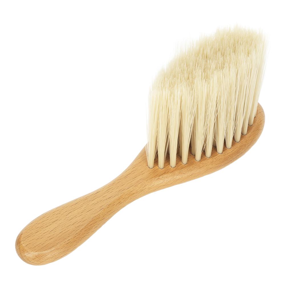 Face Duster Brush Nylon Professional Beech Wood Soft Clean Neck Duster Brushes for Barber