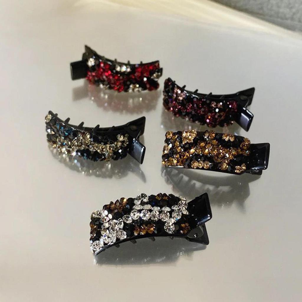 Rhinestone Bangs Duckbill Hair Clips Barrettes Small Bow Hairpin Hair Accessories for Women Hairpin Ponytail Headwear