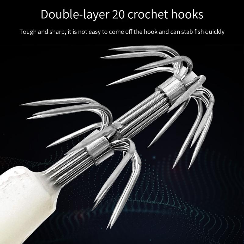 8cm Squid Cuttlefish Sleeve Hook Jig Lures Artificial Shrimp Baits Cuttlefish Sleeve Squid Jig Baits Easy to Use