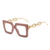 Twooo 3207 Übergroße quadratische Brille mit modischem Bügel Sonnenbrille Damen