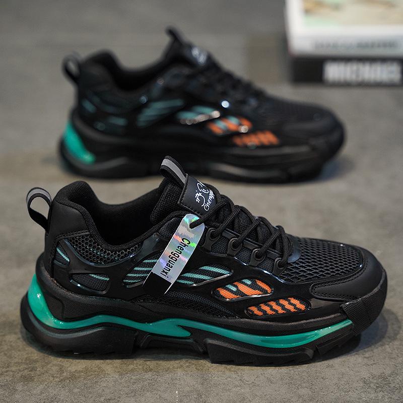 Men's Shoes 2025 Summer New Teen Ins Style Casual Versatile Dad Shoes Men's Sports Breathable Mesh Shoes