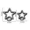 5pcs/lot Openable Five-pointed Star Keyring Metal Pentagram Spring Gate Key Chain Buckles DIY Spring Clasp Hooks