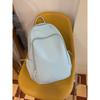 Casual solid color large capacity schoolbag new middle and high school students backpack travel backpack