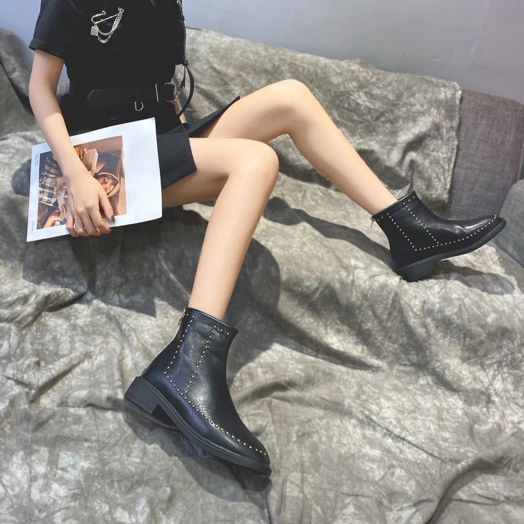 Autumn Ankle Boots for Women Elegant With Medium Heels Booties New In Woman Short Shoes Chic On Promotion Trend 2025 Fashion Hot