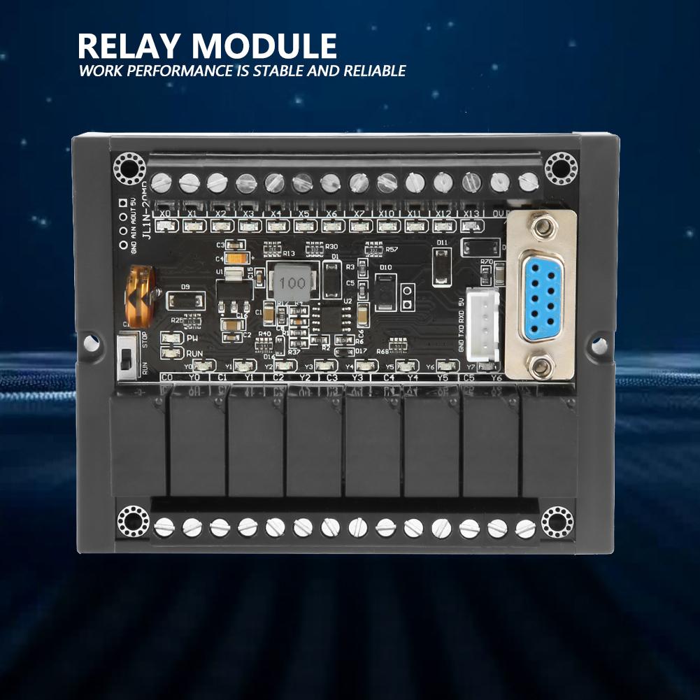 PLC Industrial Control Board FX1N20MR Programmable Relay Delay Module with Shell