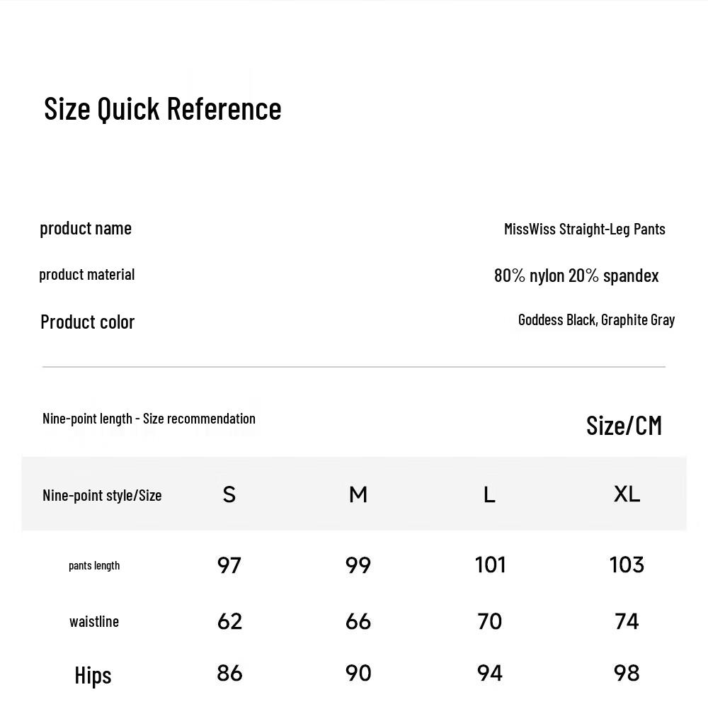 MissWiss High-Waist Casual Straight Leg Pants