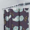 Blue Bird Print Shower Curtain Bathroom Decor Waterproof Fabric Home Decoration
