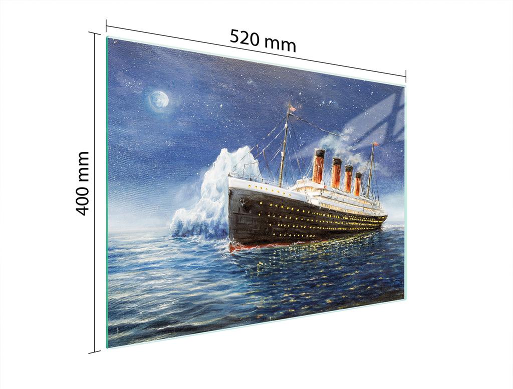 SZKLANA DESKA DO KROJENIA 52x40 TITANIC