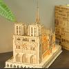 La celebre Cattedrale di Notre Dame puzzle 3D in legno giocattolo da assemblare fai-da-te ausilio didattico di geografia