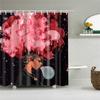 Abstract African Shower Curtain Prints Fabric Polyester Curtains For Bathroom Waterproof Bath Curtain Hooks Decoration