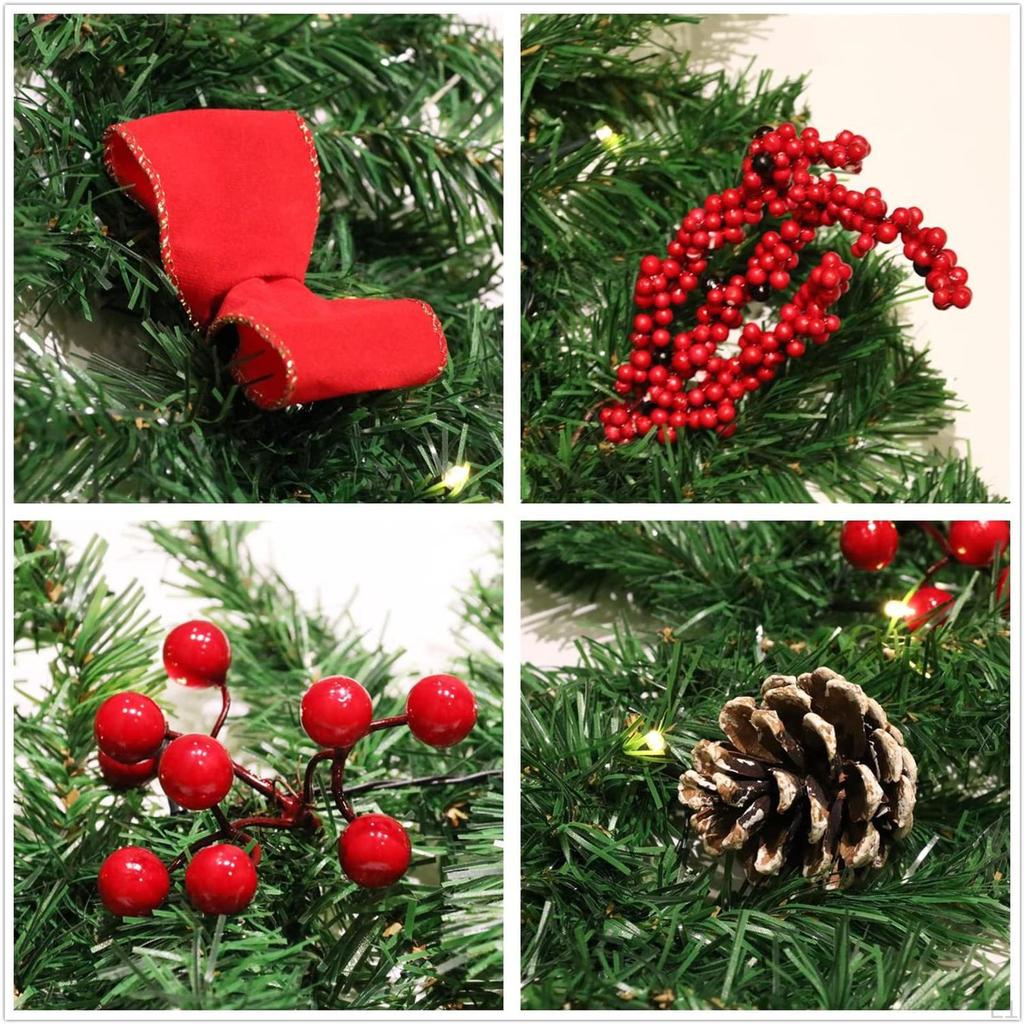 Artificial Christmas Garland Decoration Hanging Decorated with Pinecones,