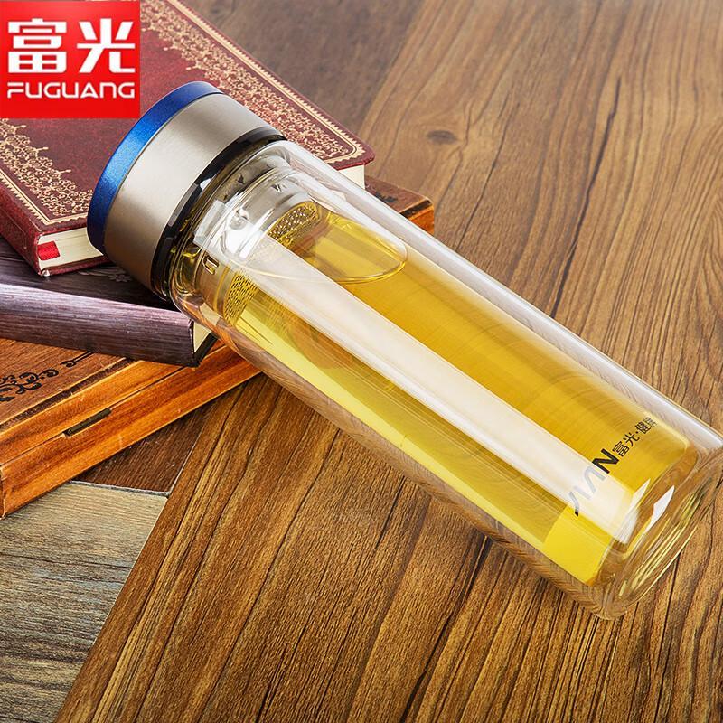 Fuguang Double-Wall Glass Tea Tumbler