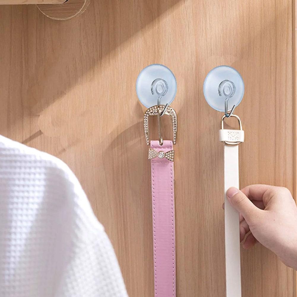 1/8/12pcs Suction Cup Hooks Strong Suction Cup Holder with Plastic Hooks For Glass Window Home Kitchen Bathroom Wall Hook Hanger