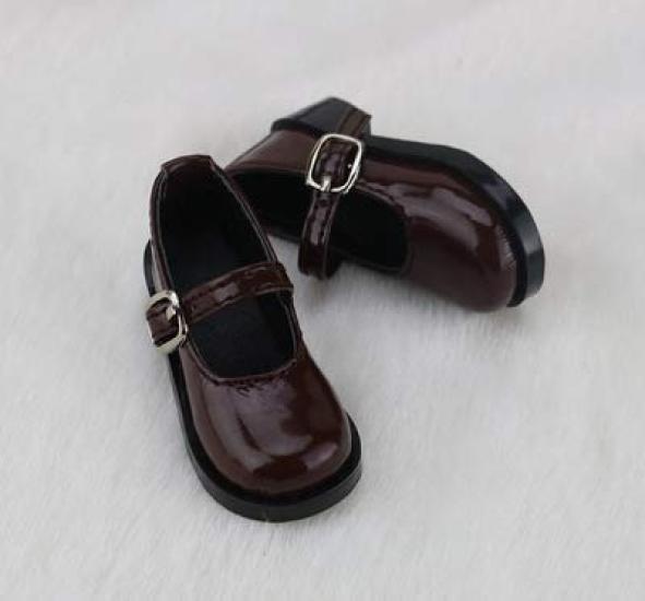 Sunny Step Puppen-Riemenschuhe für Miniatur-Schuhe für Puppen Puppenkleidung Schuhe, Puppen, Schwarz, Lolita, Lack, Braun, Weiß, Puppen, Zubehör, (Braun,