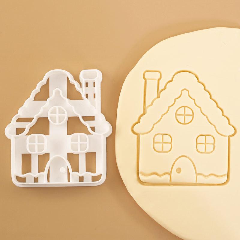 Cartoon Christmas Stamp: Bell, Cane, Reindeer Fondant Embossing Tool & Cookie Cutter
