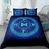 Vikings Yggdrasil Fenrir Wolf Bedding Set King Queen Double Full Twin Single Size Mythology Symbols Runes Bed Linen Set