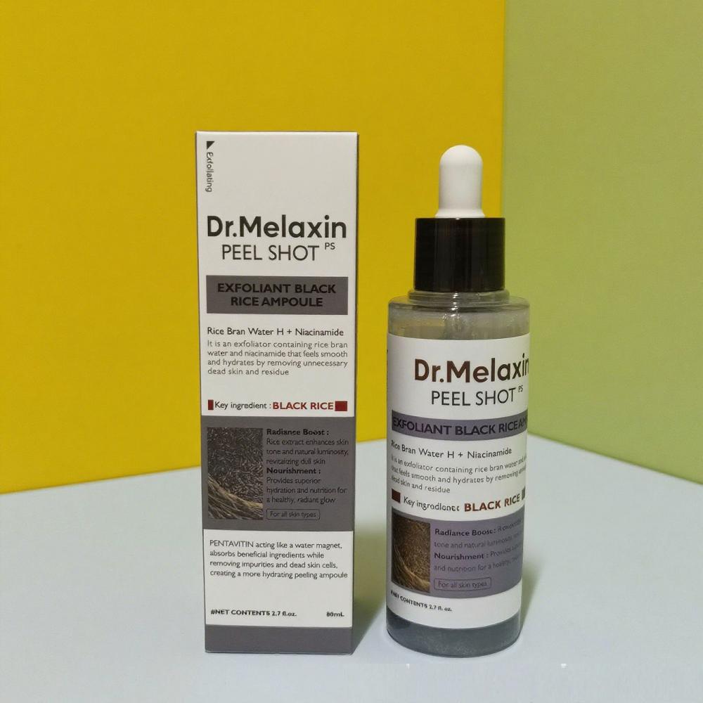 Dr. Melaxin Skin Care - White & Black Rice Exfoliating Hydrating Essence, Pore Shrinking, B12 Cream, Eyecream, Kojic Acid Spray