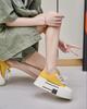 Canvas Shoes Women's Korean Version Platform Muffin Shoes 2025 Summer New Versatile Round Head Lace-up Casual Shoes Breathable Single Shoes