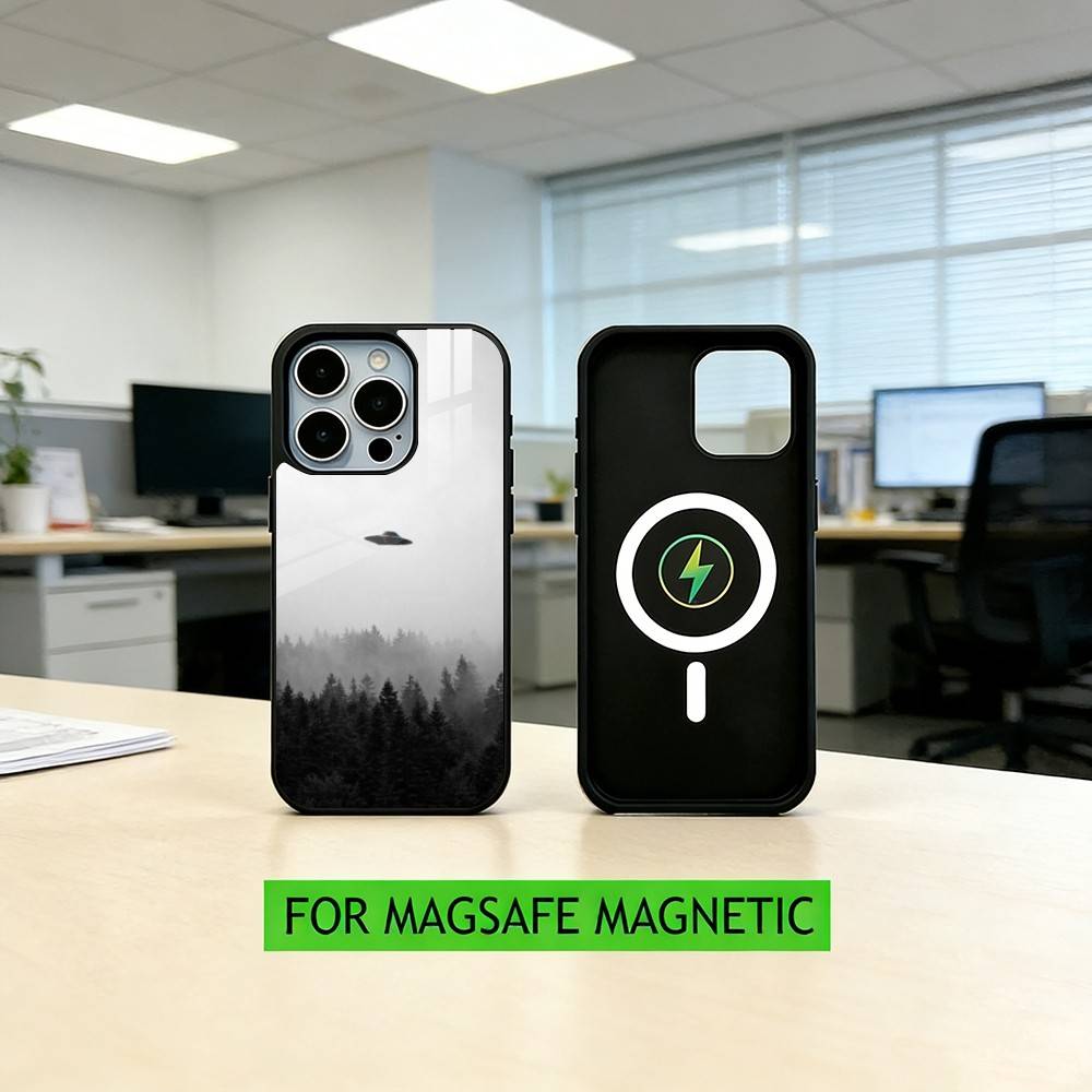 

СЕКРЕТНЫЙ НЛО x-files Чехол для телефона для iPhone17,16,15,14,13,12,11 Plus,Pro Магнитный с Magsafe Беспроводная зарядка iPhone13PRO