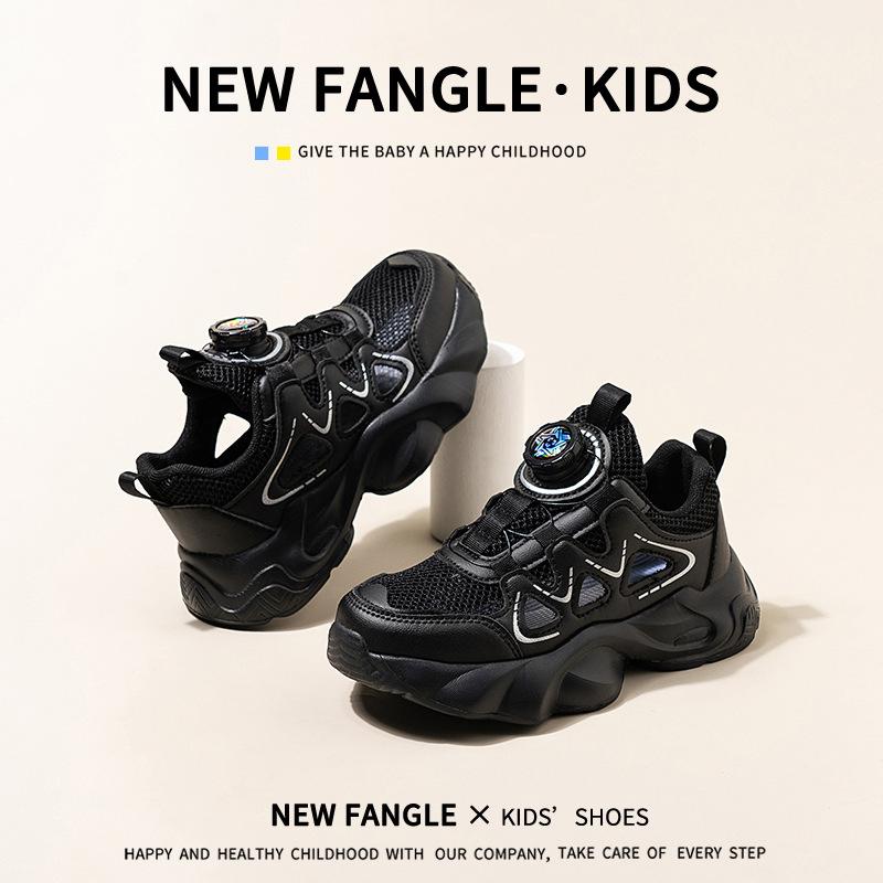 

New Children s Sports Shoes Mesh Breathable Summer New Boys and Girls Soft Sole Running Shoes 37 чёрный