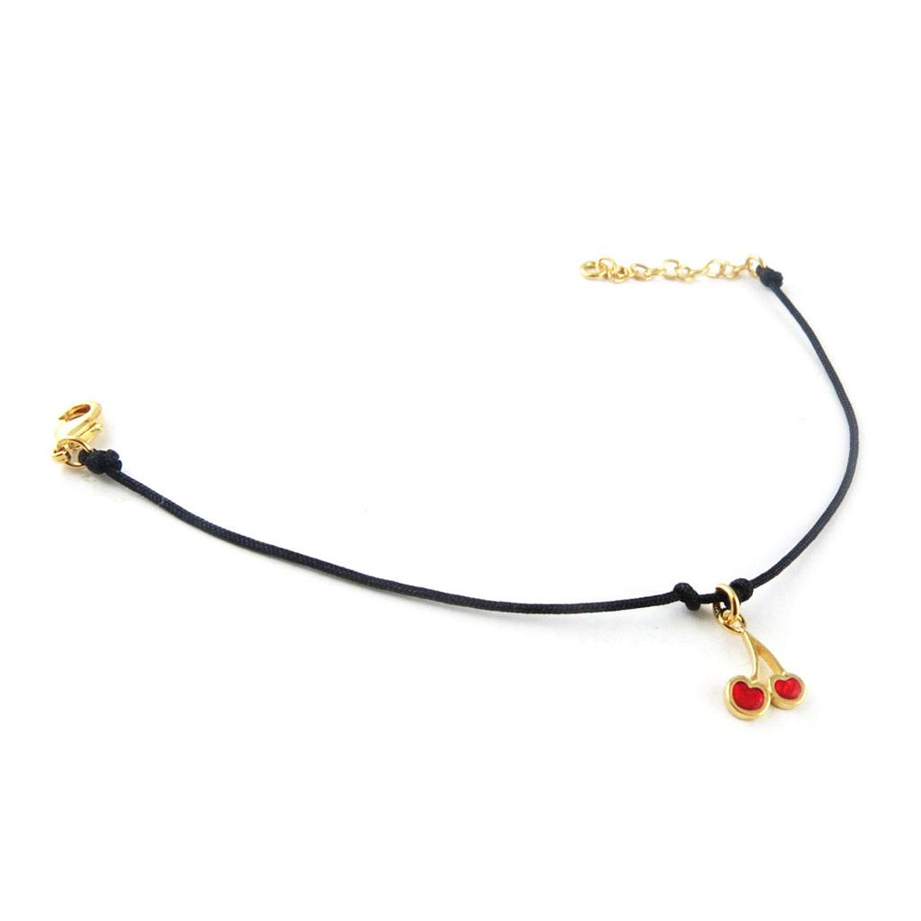 Les Trésors De Lily [K9641] - Red 'Cerise' Gold-plated Bracelet