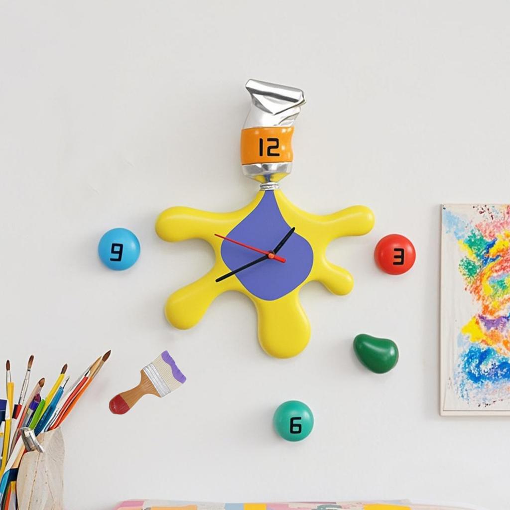 Multi-Color Lacquer Clock - A Quiet Wall Decor For Living Rooms, Offices, And Modern Walls