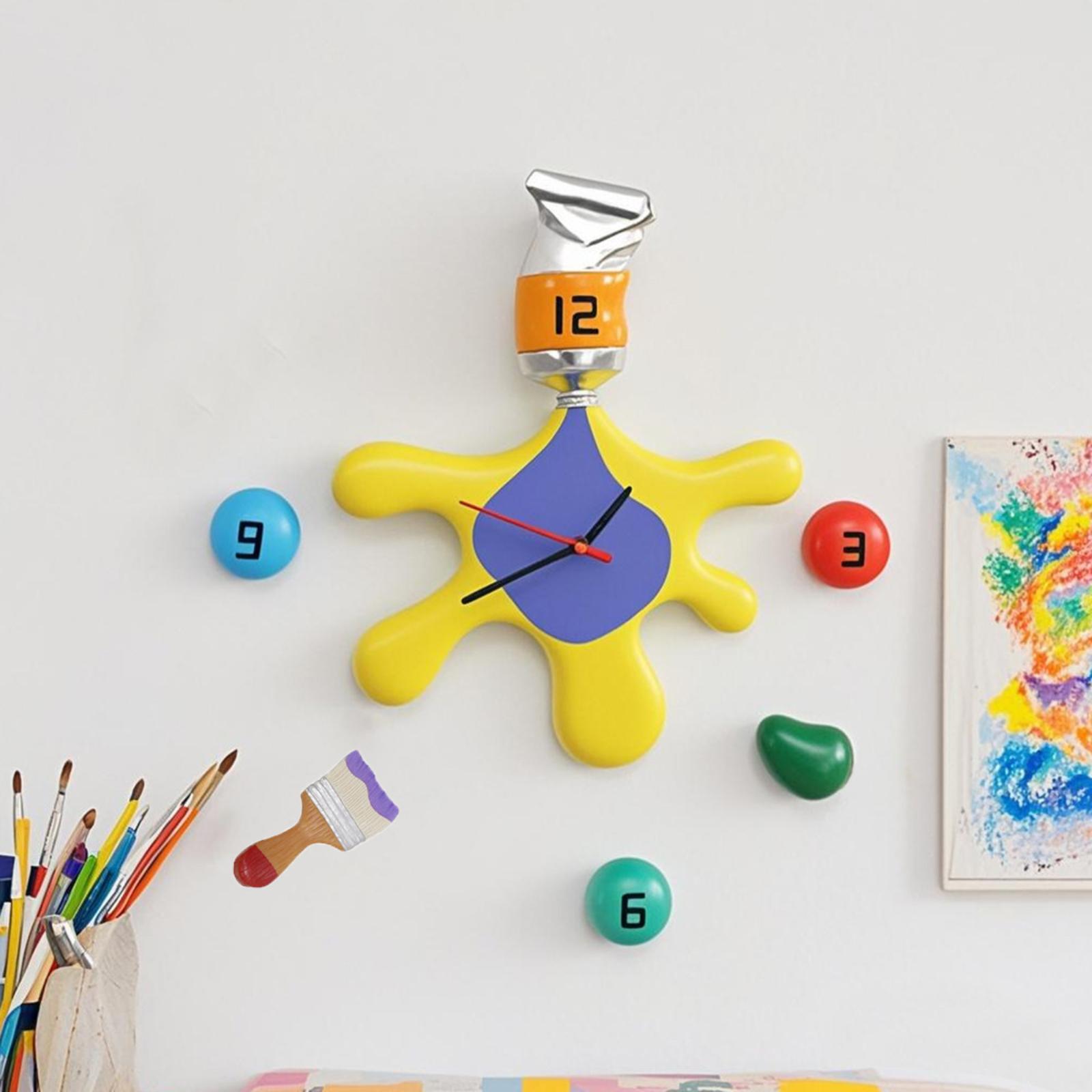 

Многоцветные лаковые часы - Тихий настенный декор для гостиных, офисов и современных стен One Size