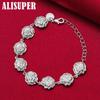 925 Sterling Silber Rosenblüten-Kettenarmband-Schmuck