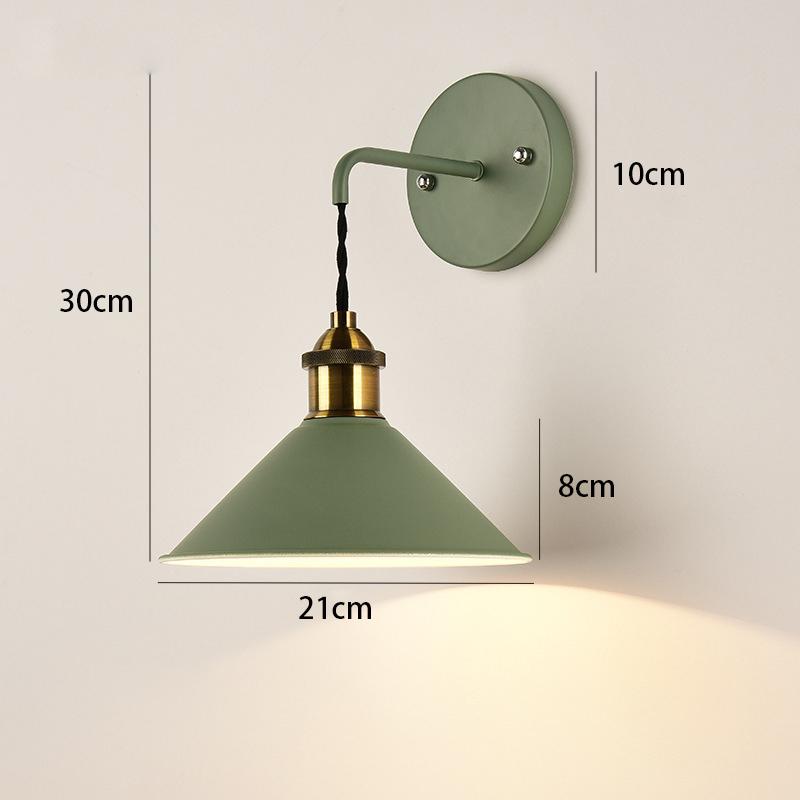 Nordic Retro Minimalist Macaron Wall Lamp Corridor Staircase Wall Lamp Creative Bar Wall Lamp Bedroom BedsideLamp Lighting