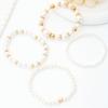 Popular Fashion 4-piece Set, Love Imitation Pearl Bracelet Set, Women's Bracelet, Jewelry Set.
