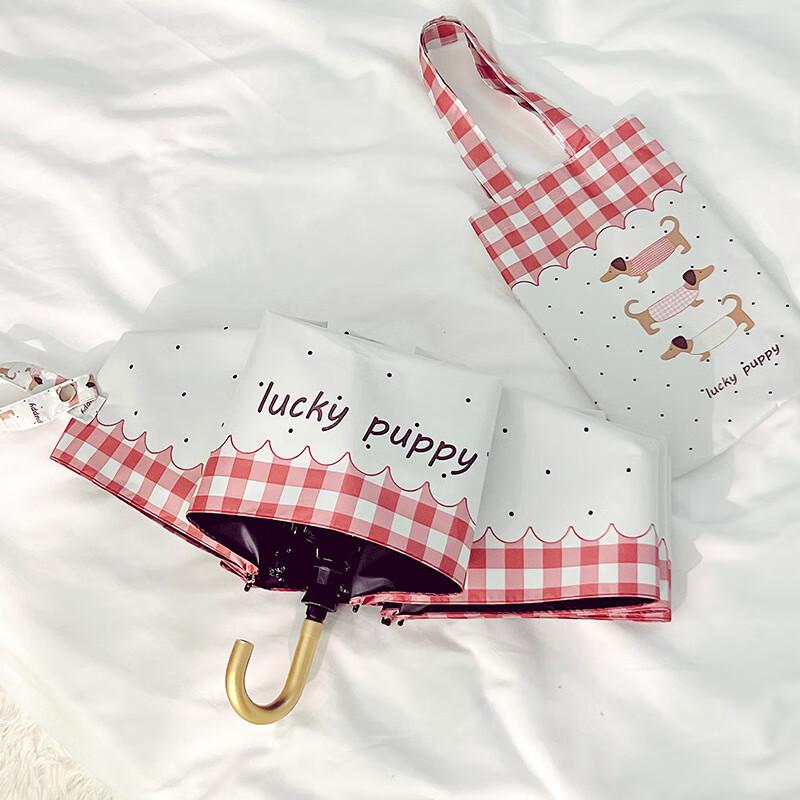 Lilang Snail Note Girls  Five-Fold Bowknot Sun Umbrella