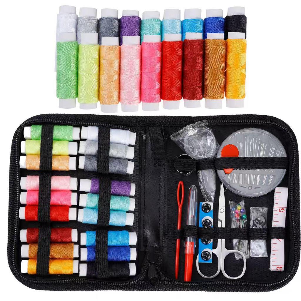 Portable Sewing Kit: 226-Piece Needle & Thread Set with Storage Box