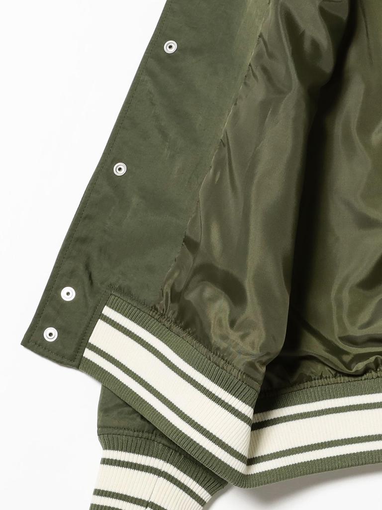B:MING LIFE STORE by BEAMS Women's Water-Repellent Stadium Jacket, Olive, Size S