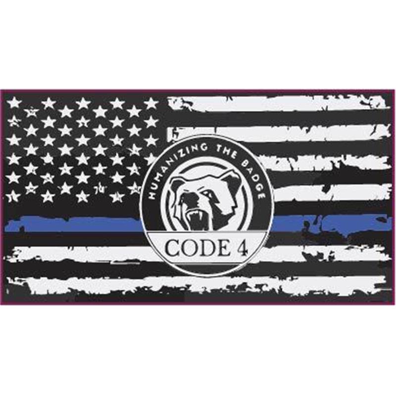 

Thin Blue Line American Flag Sticker for Cars and Laptops Standard
