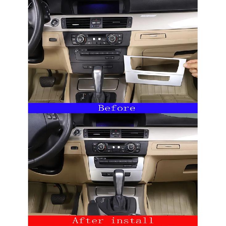 For BMW 3 Series E90 2005-2012 ABS Car Center Console Air Conditioning Volume Knob Decorative Frame Sticker Car Accessories