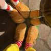 2025 Women Flat Hamburger Slippers Autumn Hot Fashion Sandals Comfortable Lightweight Designer Slippers Outdoor Women