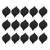 15pcs Mirror Wall Sticker Black Acrylic 3D Teardrop Mirror Wall Art for Living Room Bedroom Decorati