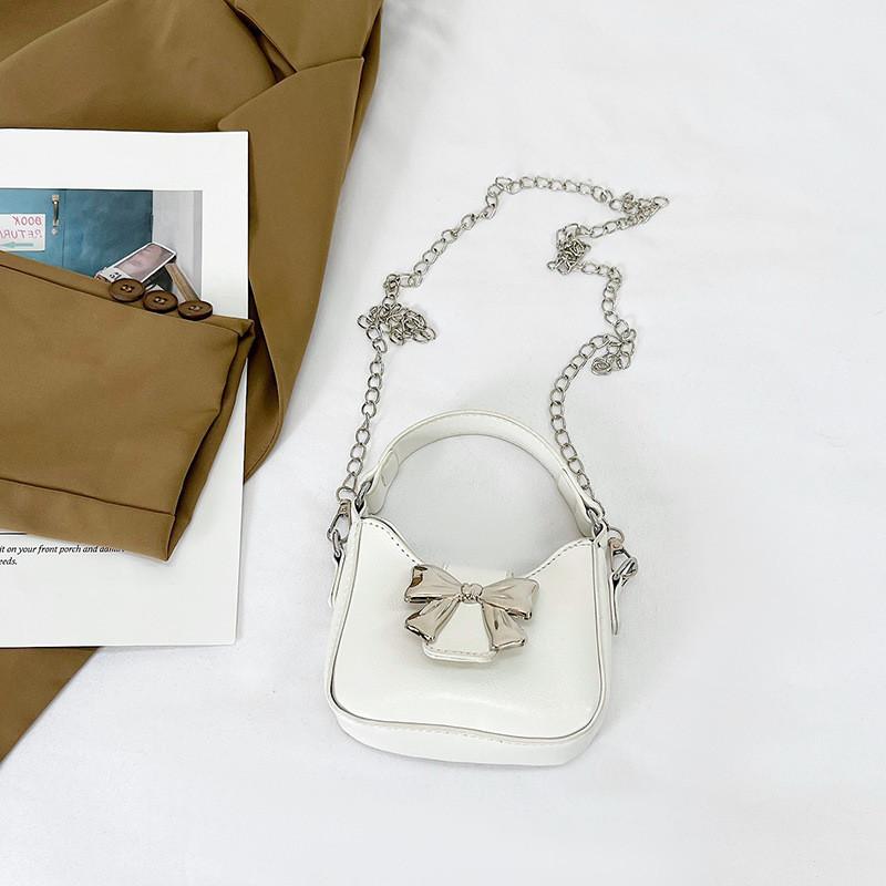 Trendy Butterfly Knot Underarm Bag For Women In Chic Black Red Pink White Colors