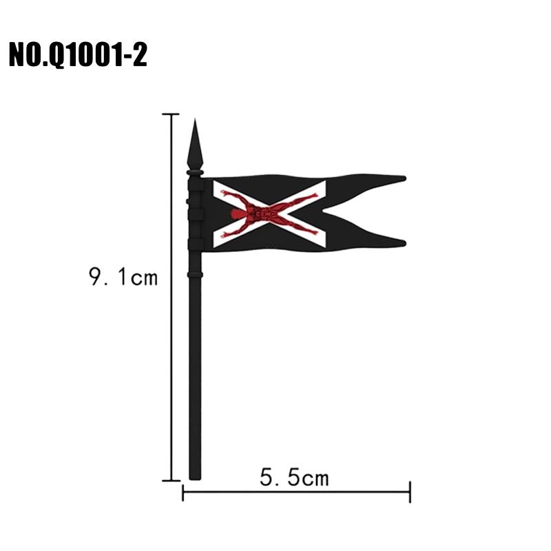 Medieval Military Castle Knight Soldier Shields Building Blocks Flags Movie Figures Accessories Mini Compatible Brick Toy Gifts