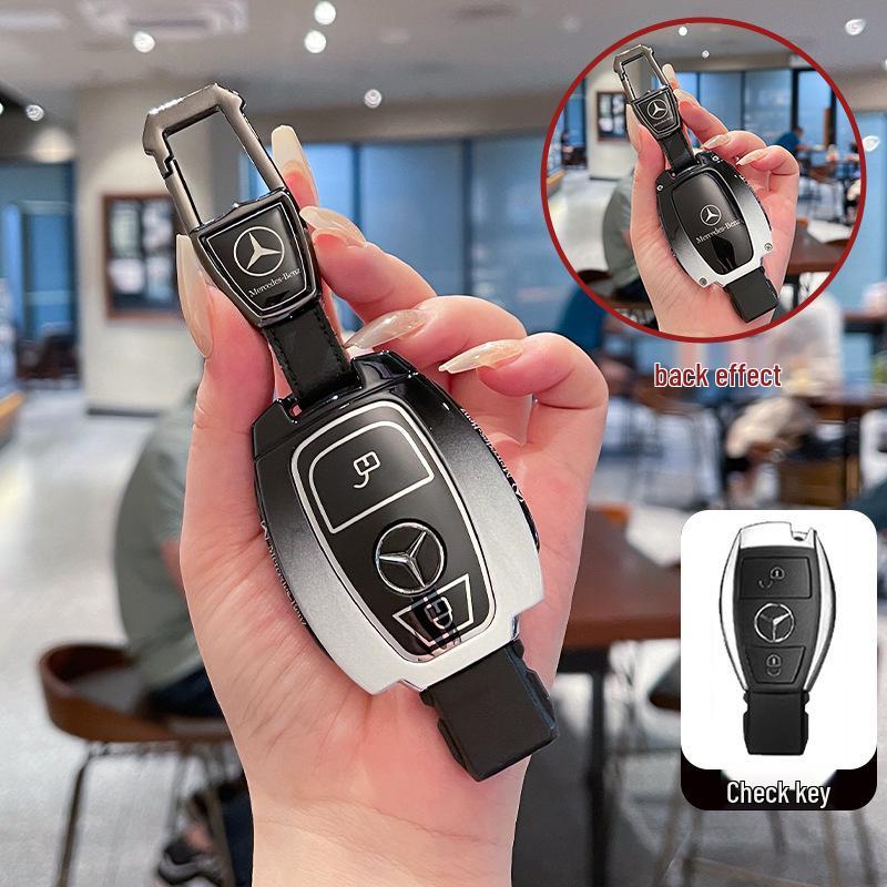 Mercedes GLA200, GLC300, V260, C180L, C200, and GLC260 Key Cover/Shell (Metal, Old Model)