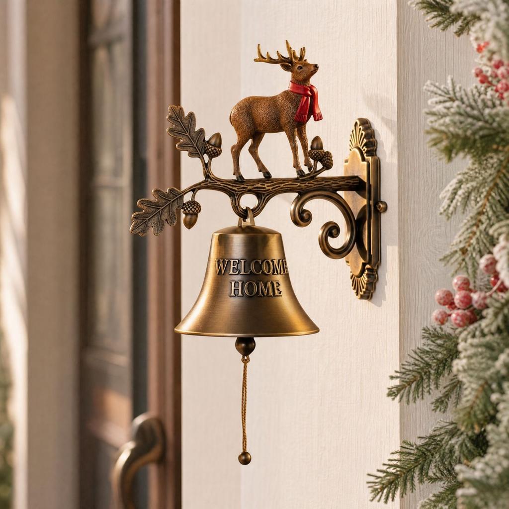 Christmas Hanging Welcome Doorbell for Front Door Holiday Decoration