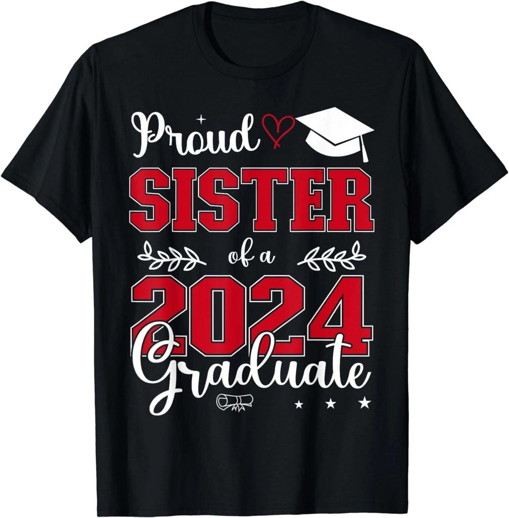 Stolze Schwester eines Absolventen der Klasse 2024 für ein Abschlussgeschenk Unisex T-Shirt