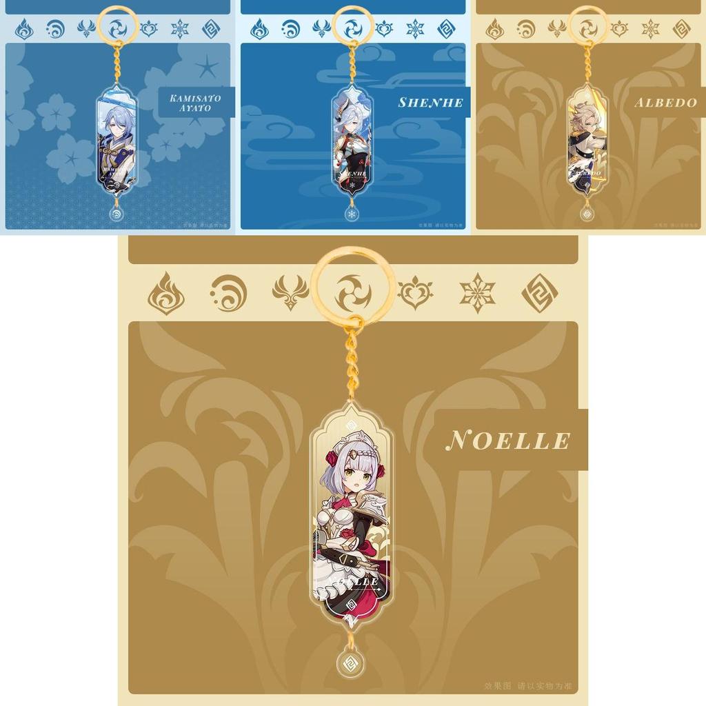 Genshin Impact Acrylic Double Sided Keychain Cartoon Keychains