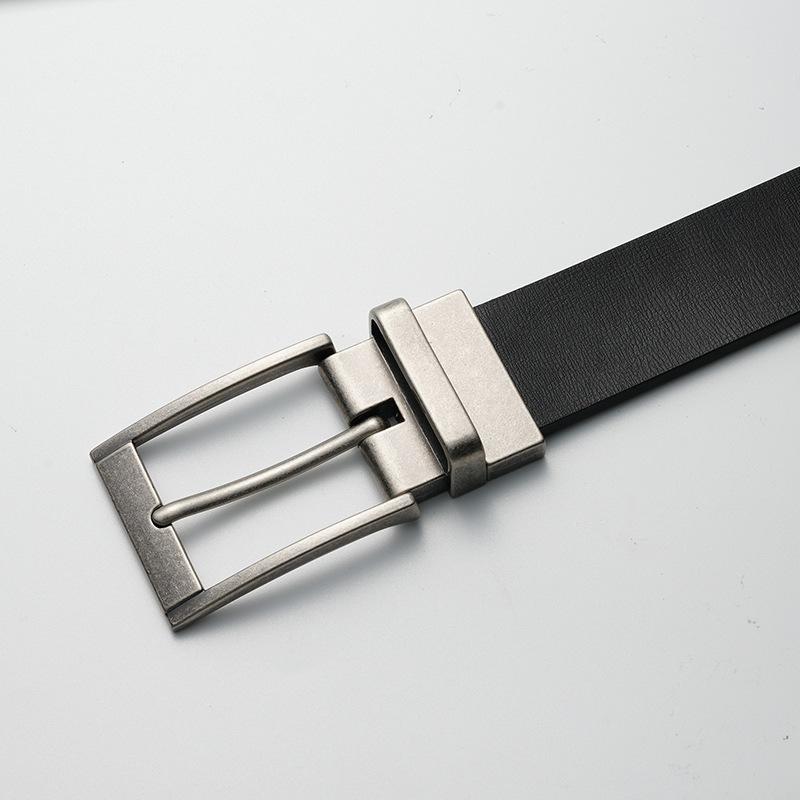 Men's Rotating Pin Buckle Belt Business Formal Leather Belt